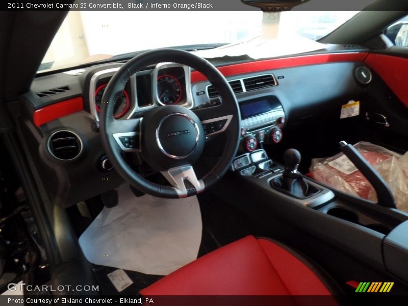 Black / Inferno Orange/Black 2011 Chevrolet Camaro SS Convertible