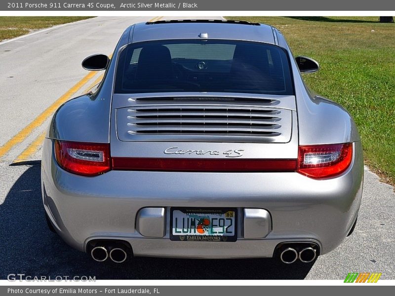 Arctic Silver Metallic / Black 2011 Porsche 911 Carrera 4S Coupe