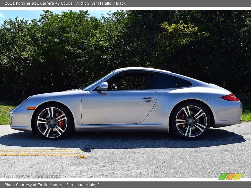 Arctic Silver Metallic / Black 2011 Porsche 911 Carrera 4S Coupe
