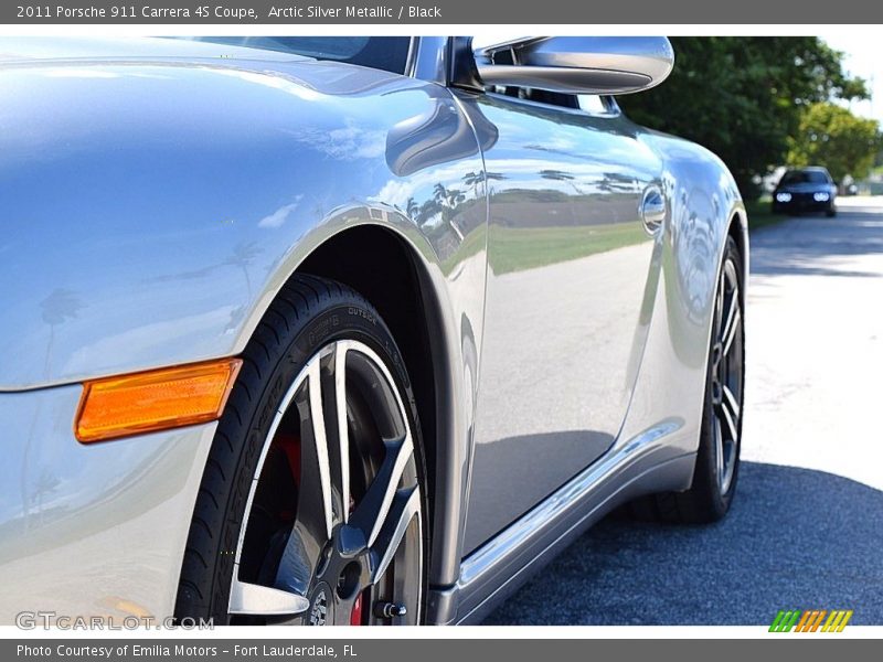 Arctic Silver Metallic / Black 2011 Porsche 911 Carrera 4S Coupe