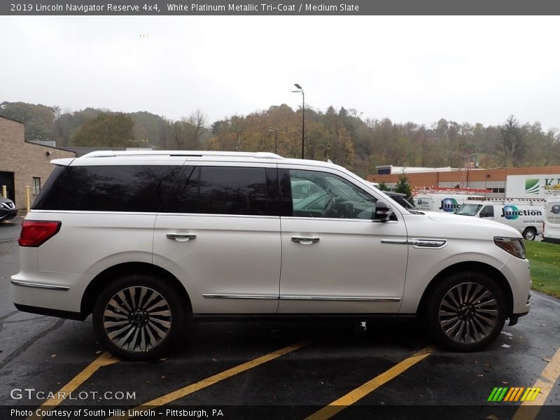 White Platinum Metallic Tri-Coat / Medium Slate 2019 Lincoln Navigator Reserve 4x4