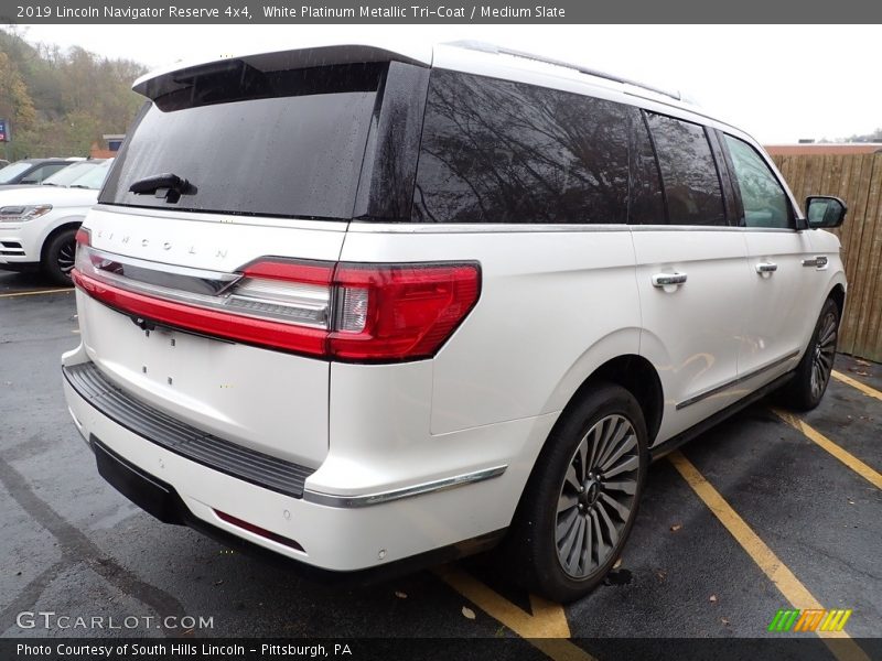 White Platinum Metallic Tri-Coat / Medium Slate 2019 Lincoln Navigator Reserve 4x4