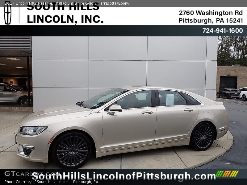 Palladium White Gold / Terracotta/Ebony 2017 Lincoln MKZ Reserve