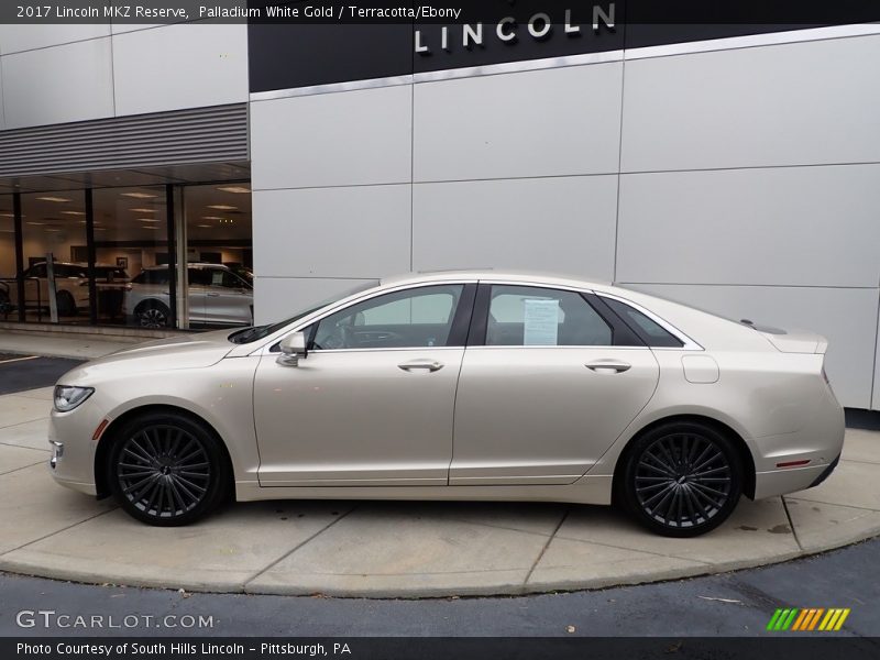 Palladium White Gold / Terracotta/Ebony 2017 Lincoln MKZ Reserve