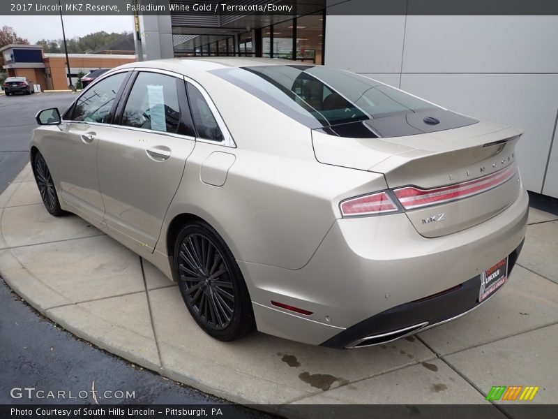 Palladium White Gold / Terracotta/Ebony 2017 Lincoln MKZ Reserve