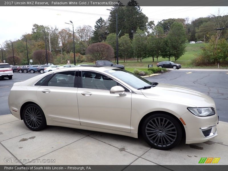 Palladium White Gold / Terracotta/Ebony 2017 Lincoln MKZ Reserve