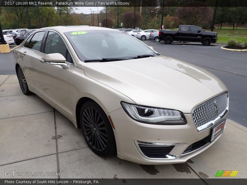 Palladium White Gold / Terracotta/Ebony 2017 Lincoln MKZ Reserve