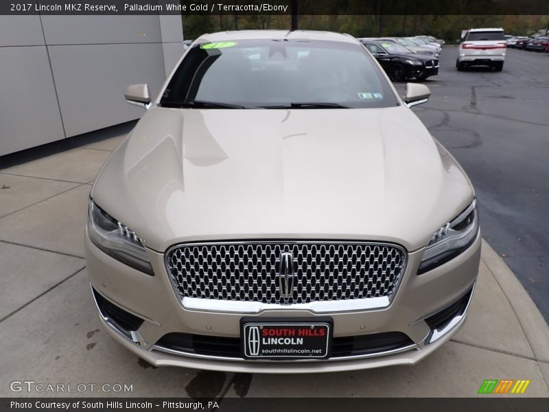Palladium White Gold / Terracotta/Ebony 2017 Lincoln MKZ Reserve