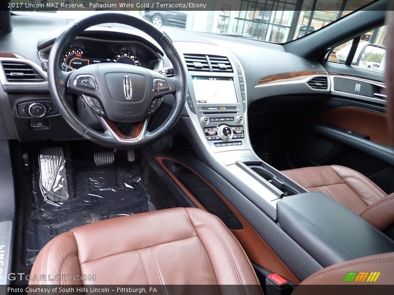 Palladium White Gold / Terracotta/Ebony 2017 Lincoln MKZ Reserve