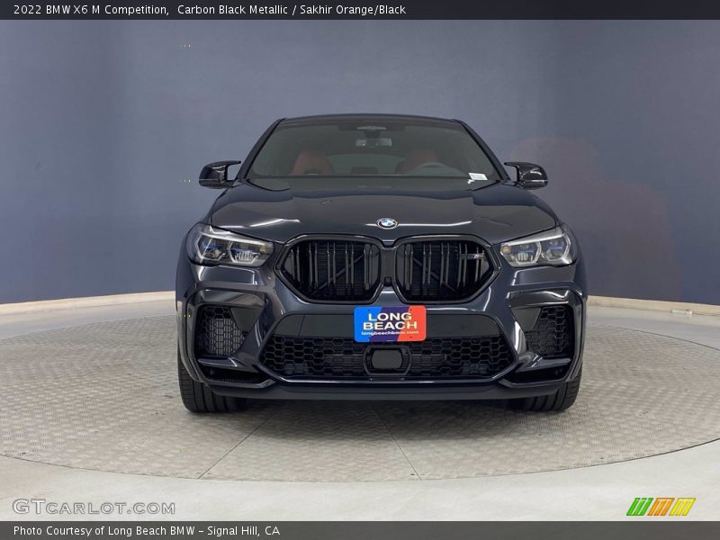 Carbon Black Metallic / Sakhir Orange/Black 2022 BMW X6 M Competition
