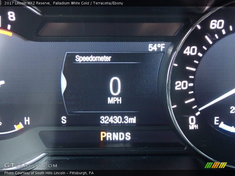 Palladium White Gold / Terracotta/Ebony 2017 Lincoln MKZ Reserve