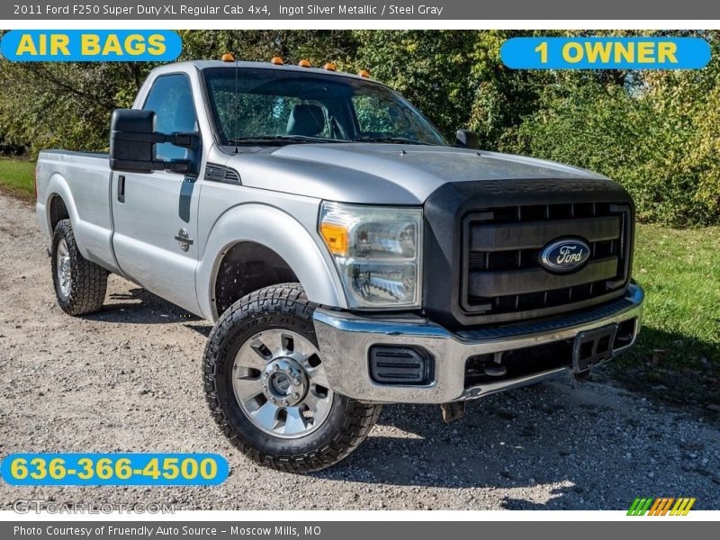 Ingot Silver Metallic / Steel Gray 2011 Ford F250 Super Duty XL Regular Cab 4x4