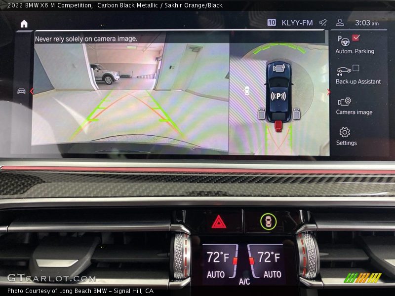 Carbon Black Metallic / Sakhir Orange/Black 2022 BMW X6 M Competition