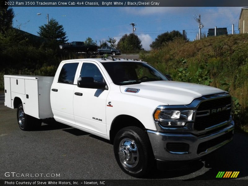Bright White / Black/Diesel Gray 2022 Ram 3500 Tradesman Crew Cab 4x4 Chassis