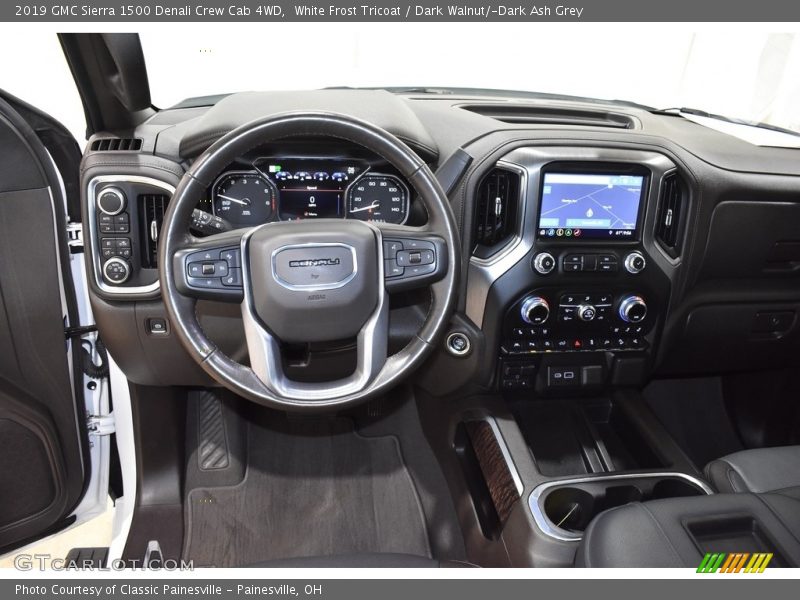 White Frost Tricoat / Dark Walnut/­Dark Ash Grey 2019 GMC Sierra 1500 Denali Crew Cab 4WD