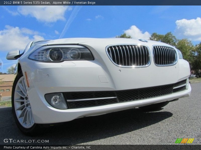 Alpine White / Venetian Beige 2012 BMW 5 Series 535i Sedan