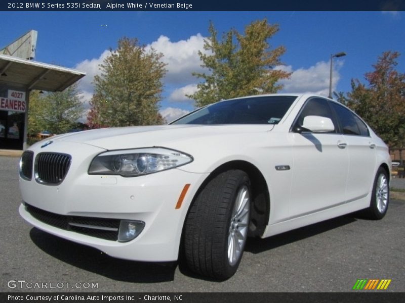 Alpine White / Venetian Beige 2012 BMW 5 Series 535i Sedan