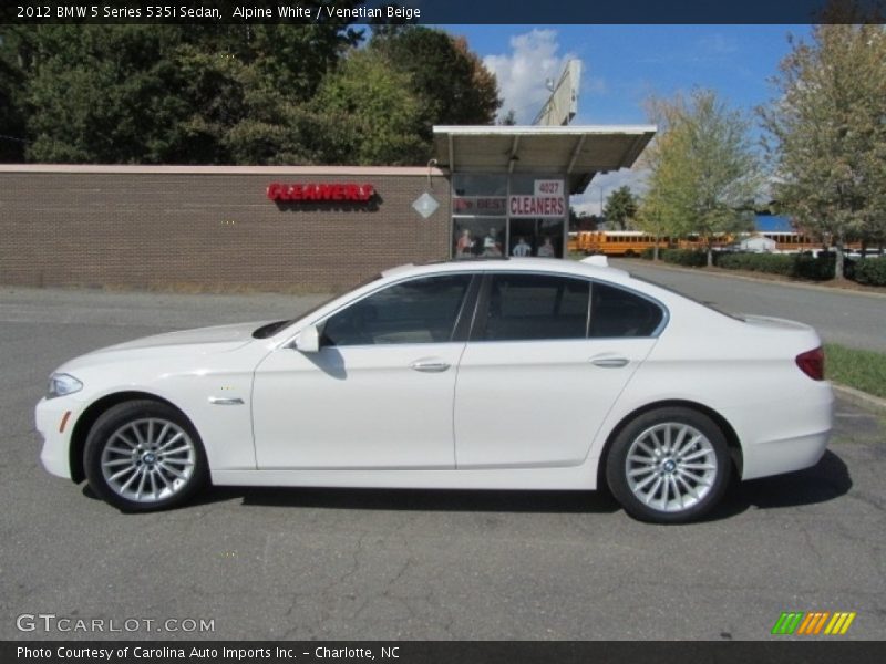 Alpine White / Venetian Beige 2012 BMW 5 Series 535i Sedan