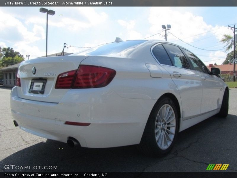 Alpine White / Venetian Beige 2012 BMW 5 Series 535i Sedan