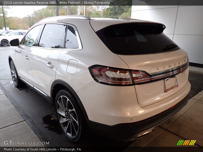 White Platinum / Ebony/Terracotta 2019 Lincoln Nautilus Reserve AWD