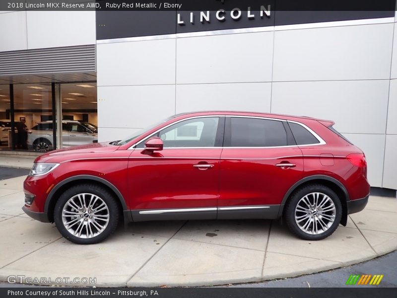 Ruby Red Metallic / Ebony 2018 Lincoln MKX Reserve AWD