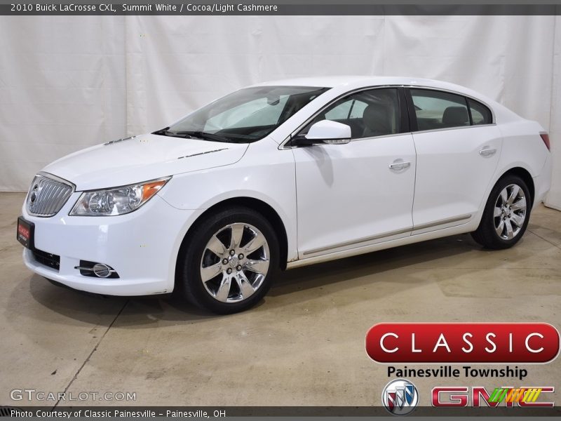 Summit White / Cocoa/Light Cashmere 2010 Buick LaCrosse CXL