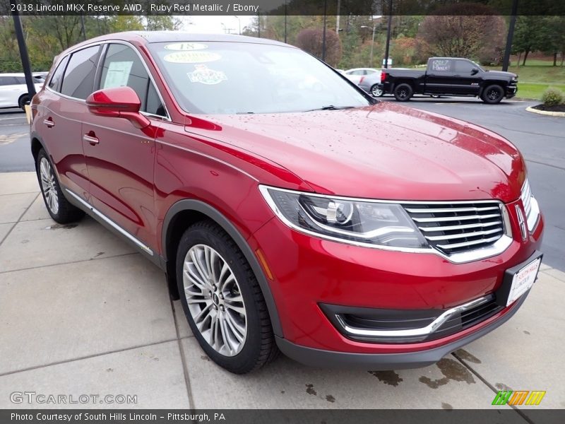 Ruby Red Metallic / Ebony 2018 Lincoln MKX Reserve AWD