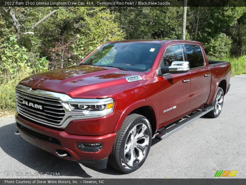 Delmonico Red Pearl / Black/New Saddle 2022 Ram 1500 Limited Longhorn Crew Cab 4x4