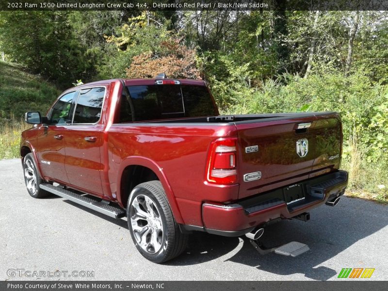 Delmonico Red Pearl / Black/New Saddle 2022 Ram 1500 Limited Longhorn Crew Cab 4x4