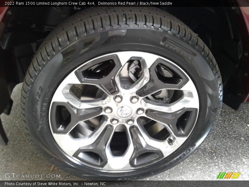 Delmonico Red Pearl / Black/New Saddle 2022 Ram 1500 Limited Longhorn Crew Cab 4x4