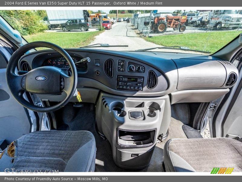 Oxford White / Medium Flint 2004 Ford E Series Van E350 Super Duty XLT 15 Passenger