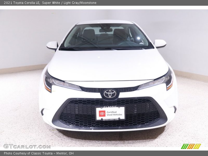 Super White / Light Gray/Moonstone 2021 Toyota Corolla LE