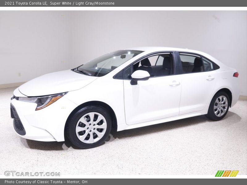 Super White / Light Gray/Moonstone 2021 Toyota Corolla LE