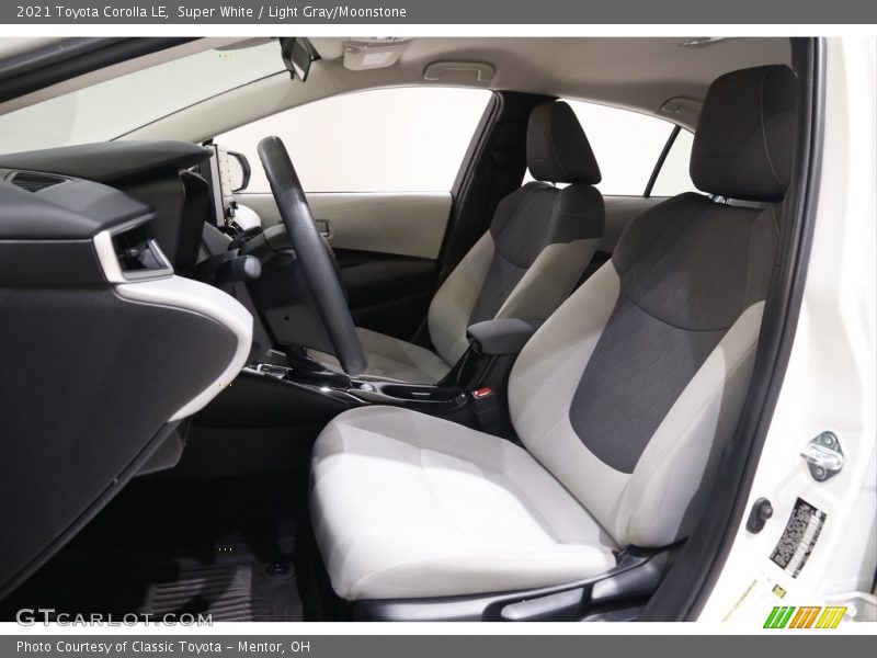 Super White / Light Gray/Moonstone 2021 Toyota Corolla LE