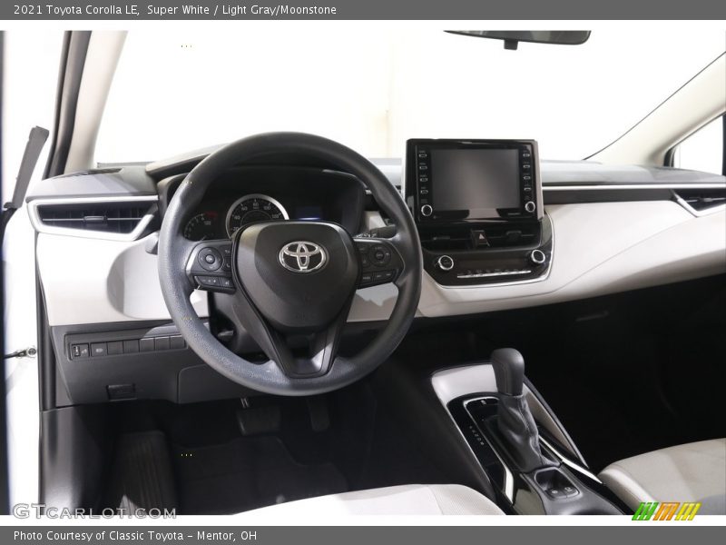 Super White / Light Gray/Moonstone 2021 Toyota Corolla LE
