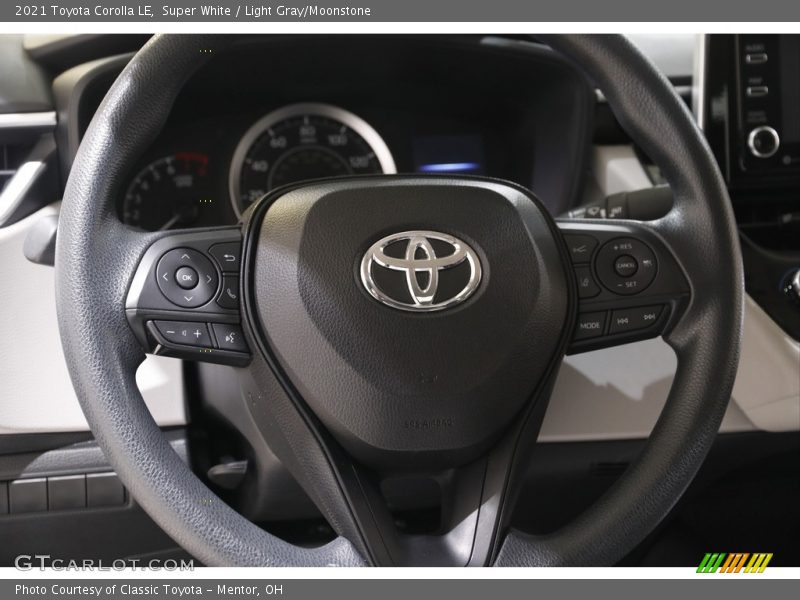 Super White / Light Gray/Moonstone 2021 Toyota Corolla LE