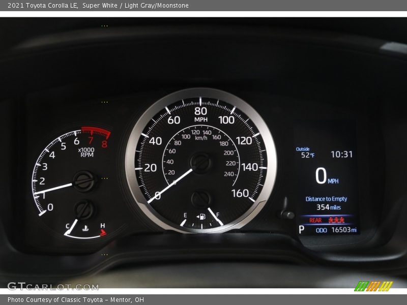 Super White / Light Gray/Moonstone 2021 Toyota Corolla LE