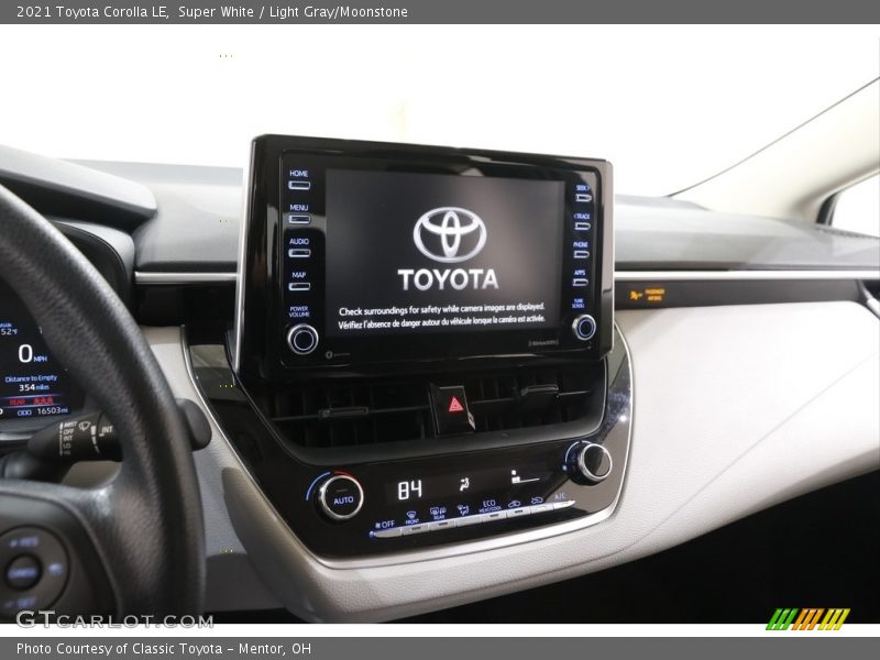 Super White / Light Gray/Moonstone 2021 Toyota Corolla LE