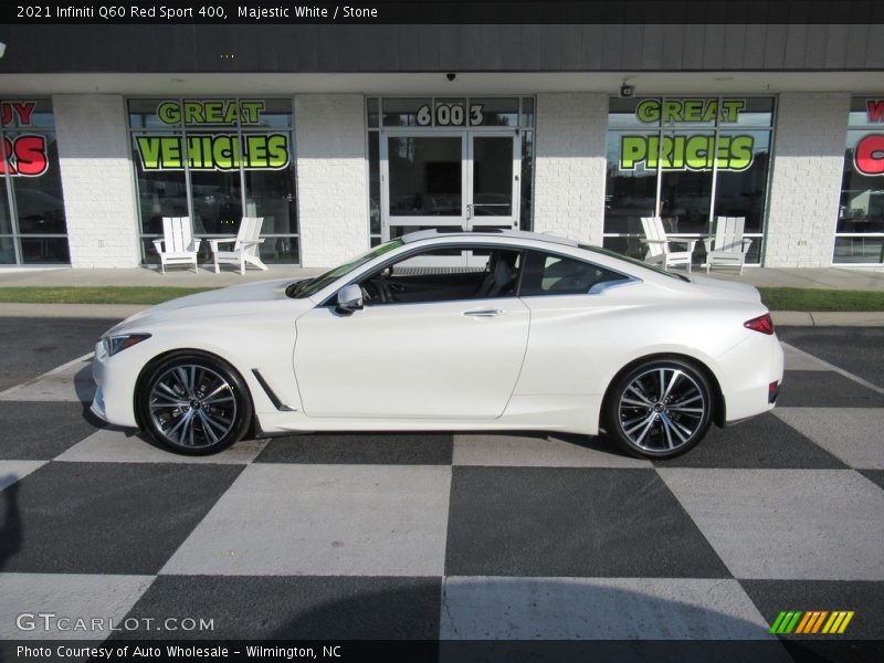 Majestic White / Stone 2021 Infiniti Q60 Red Sport 400
