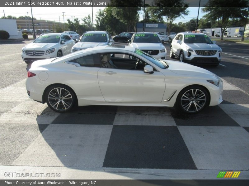  2021 Q60 Red Sport 400 Majestic White