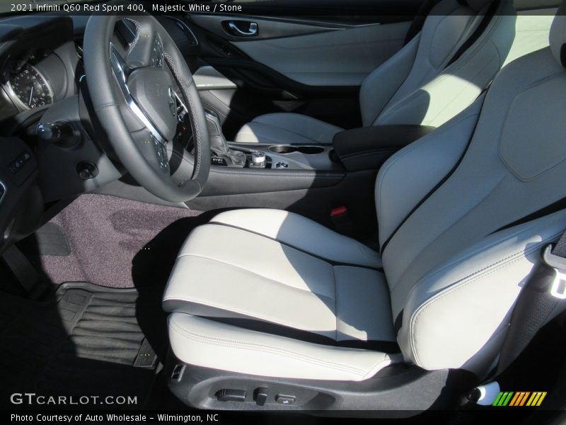 Front Seat of 2021 Q60 Red Sport 400