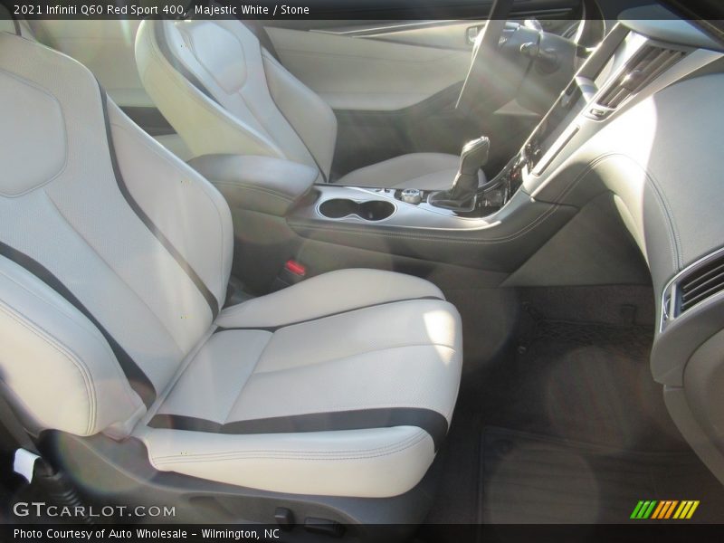 Front Seat of 2021 Q60 Red Sport 400