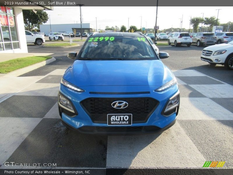 Surf Blue / Black 2019 Hyundai Kona SEL