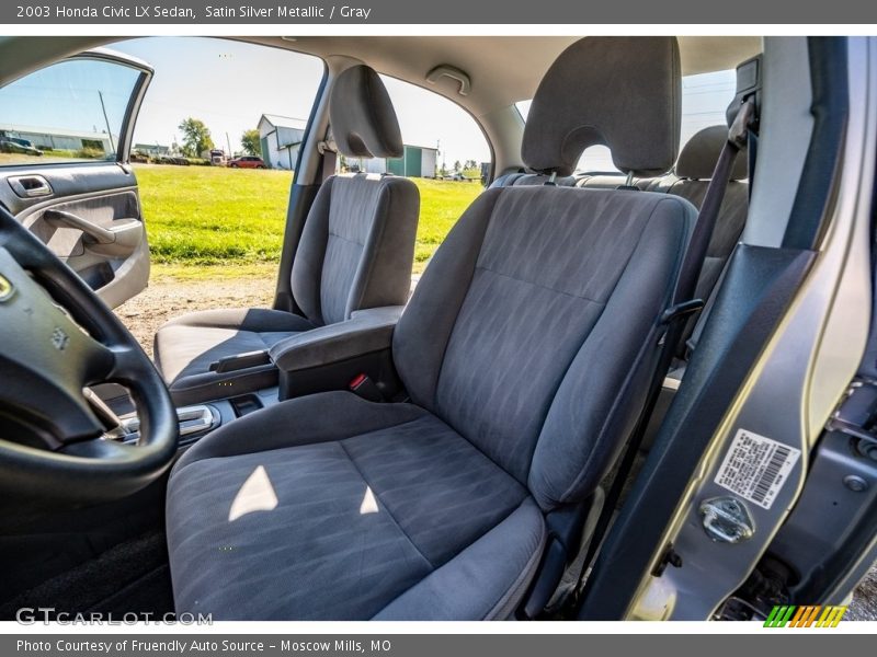 Satin Silver Metallic / Gray 2003 Honda Civic LX Sedan