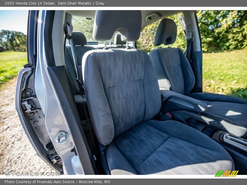 Satin Silver Metallic / Gray 2003 Honda Civic LX Sedan