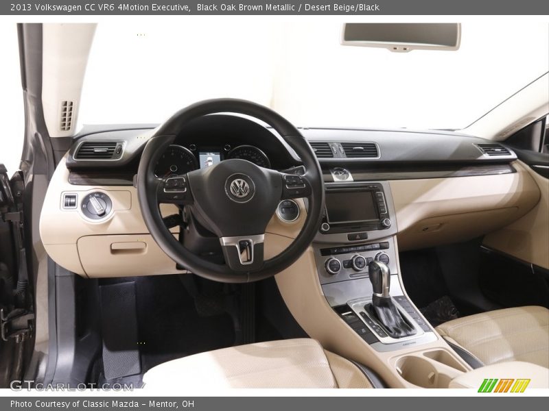 Black Oak Brown Metallic / Desert Beige/Black 2013 Volkswagen CC VR6 4Motion Executive