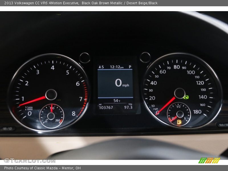 Black Oak Brown Metallic / Desert Beige/Black 2013 Volkswagen CC VR6 4Motion Executive