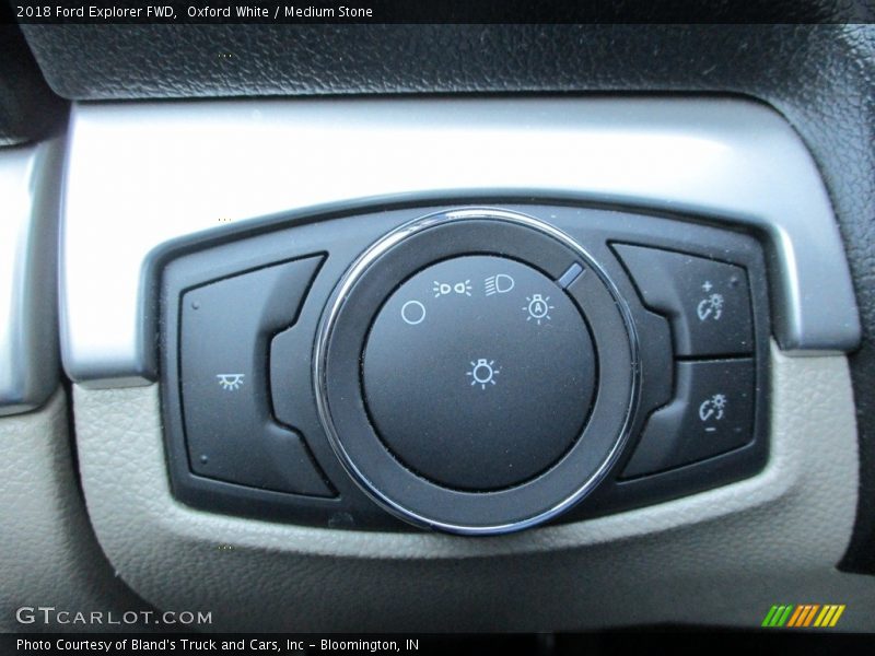 Oxford White / Medium Stone 2018 Ford Explorer FWD