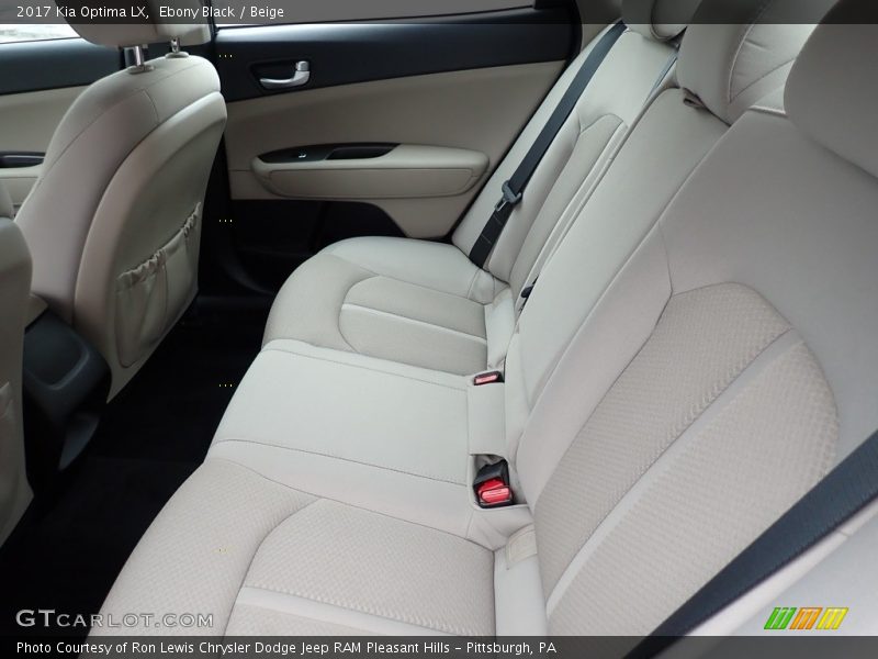 Rear Seat of 2017 Optima LX