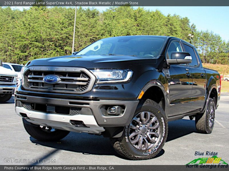 Shadow Black Metallic / Medium Stone 2021 Ford Ranger Lariat SuperCrew 4x4